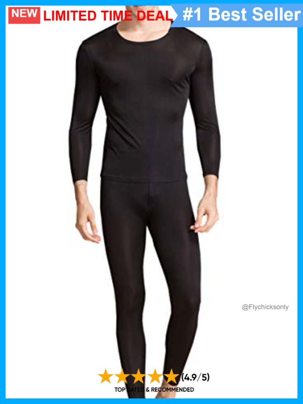 Silk Long Johns Thermal Underwear Set Base Layer